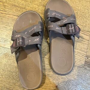 Chaco Slide Sandals with Patterned Straps